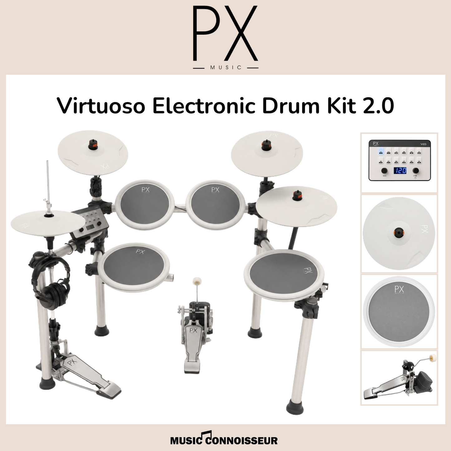 PX Virtuoso Electronic Drum Kit 2.0