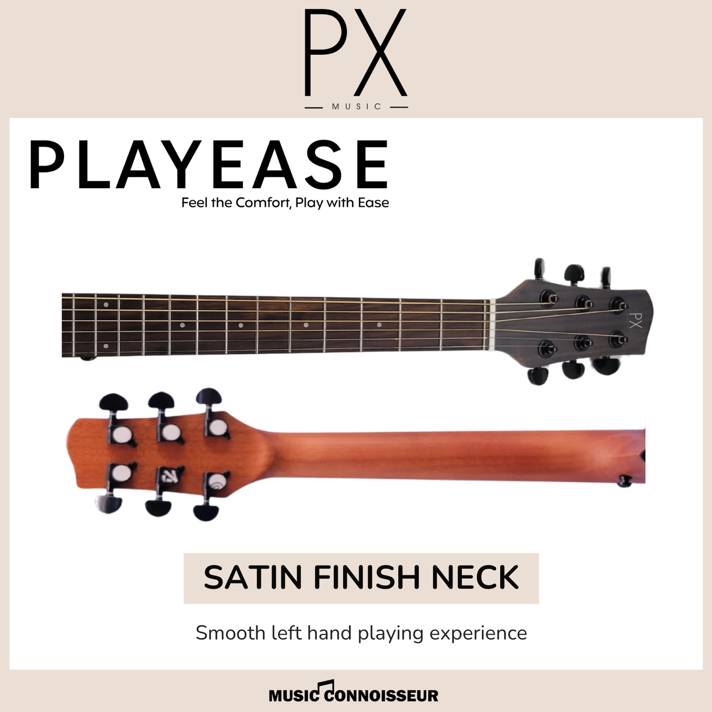 PX Allegro 36" Acoustic Guitar w/ Pickup (Natural)