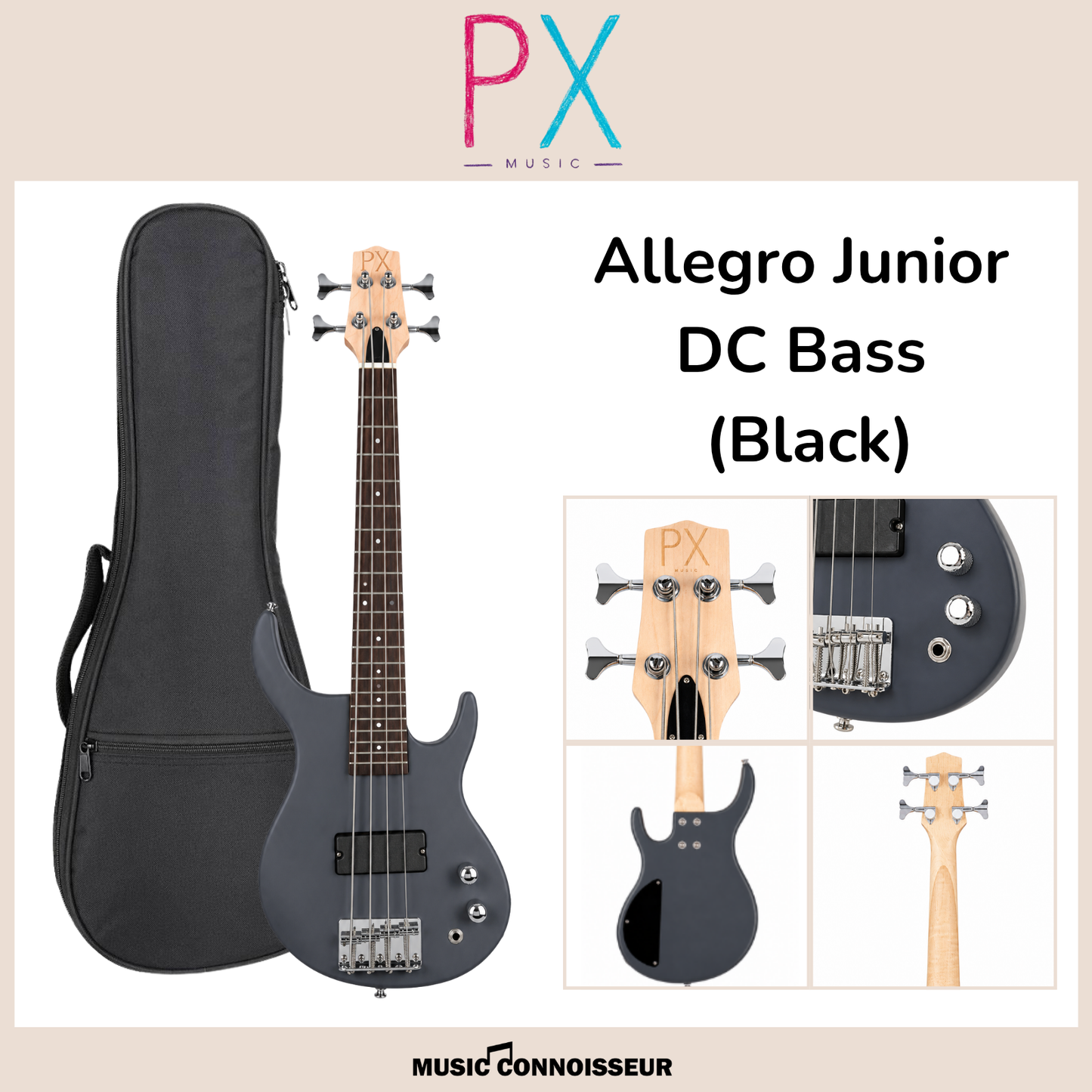 PX Allegro Junior DC Bass (Black)