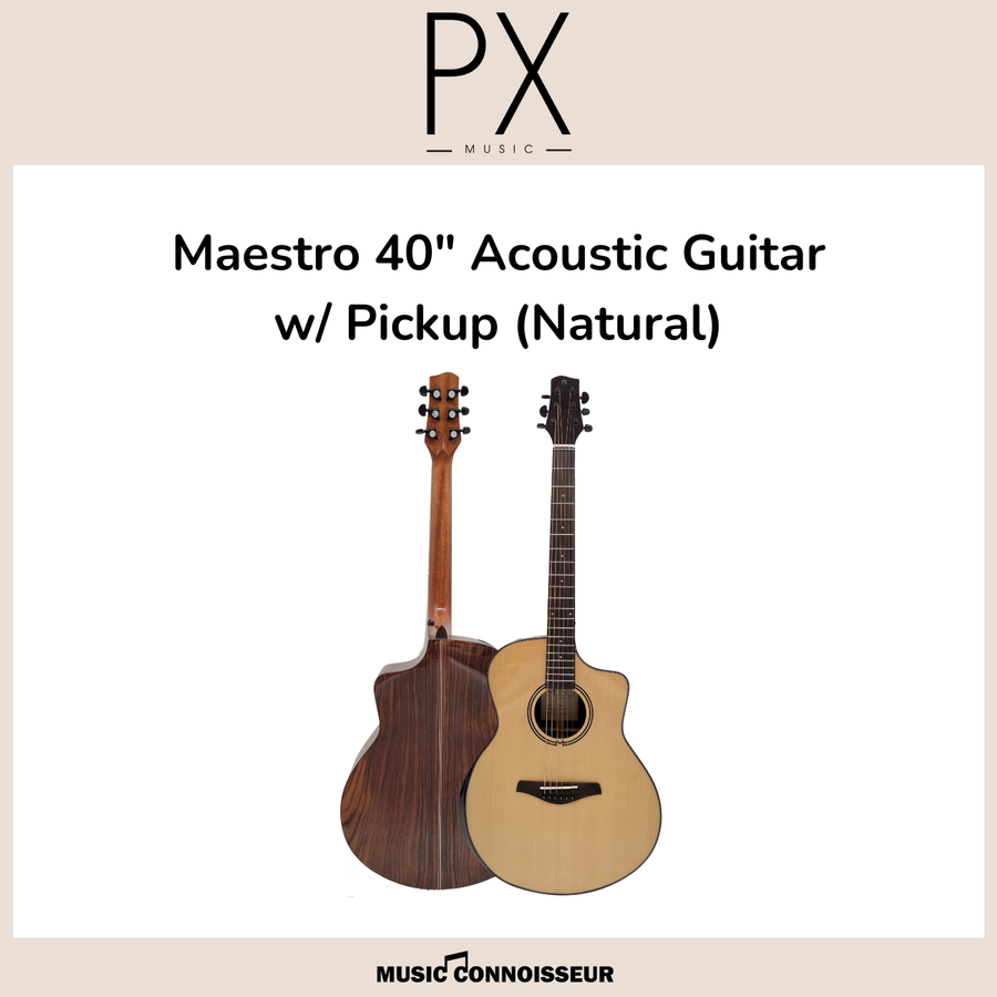 PX Maestro 40" Acoustic Guitar w/ Pickup (Natural)