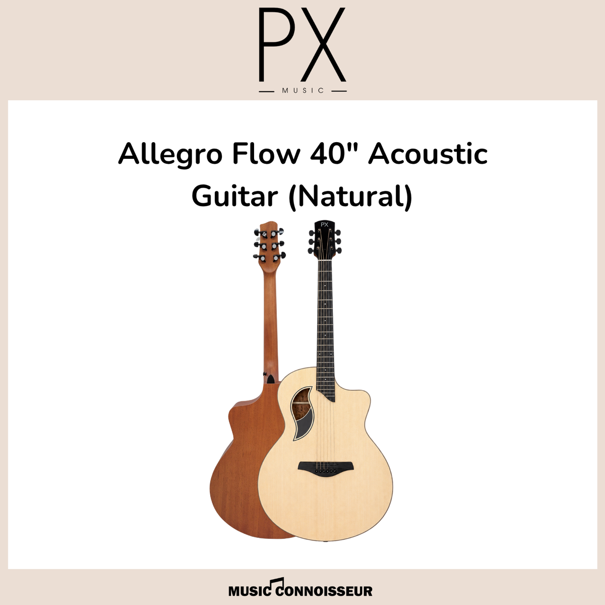 PX Allegro Flow 40" Acoustic Guitar (Natural)